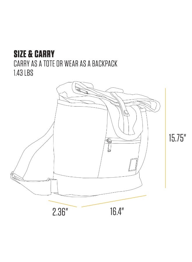 Carhartt Convertible Backpack Tote Bag, Durable with Adjustable Backpack Straps and Laptop Sleeve, Convertible Backpack Tote - Image 5